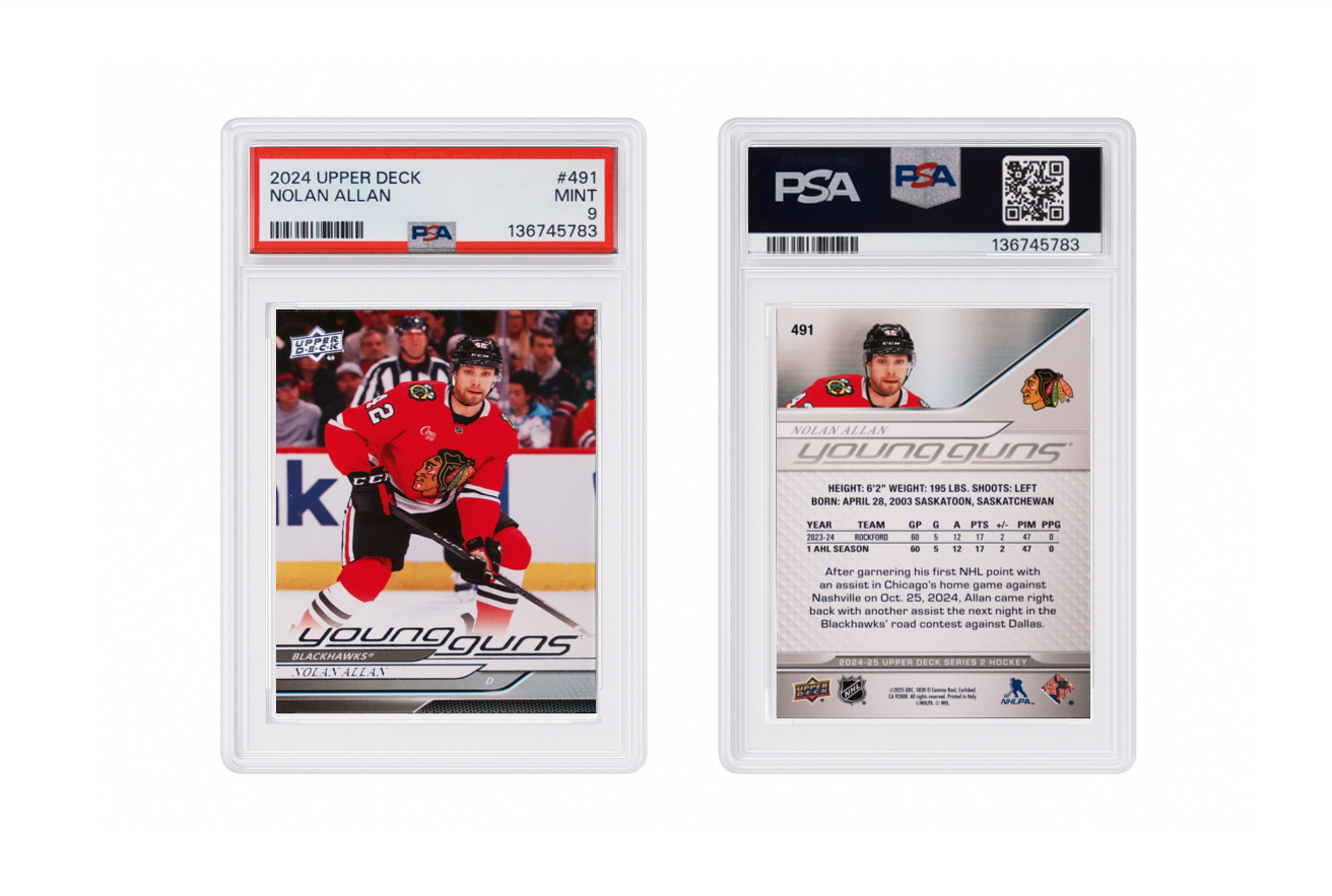 2024 Upper Deck Nolan Allan Young Guns PSA 9