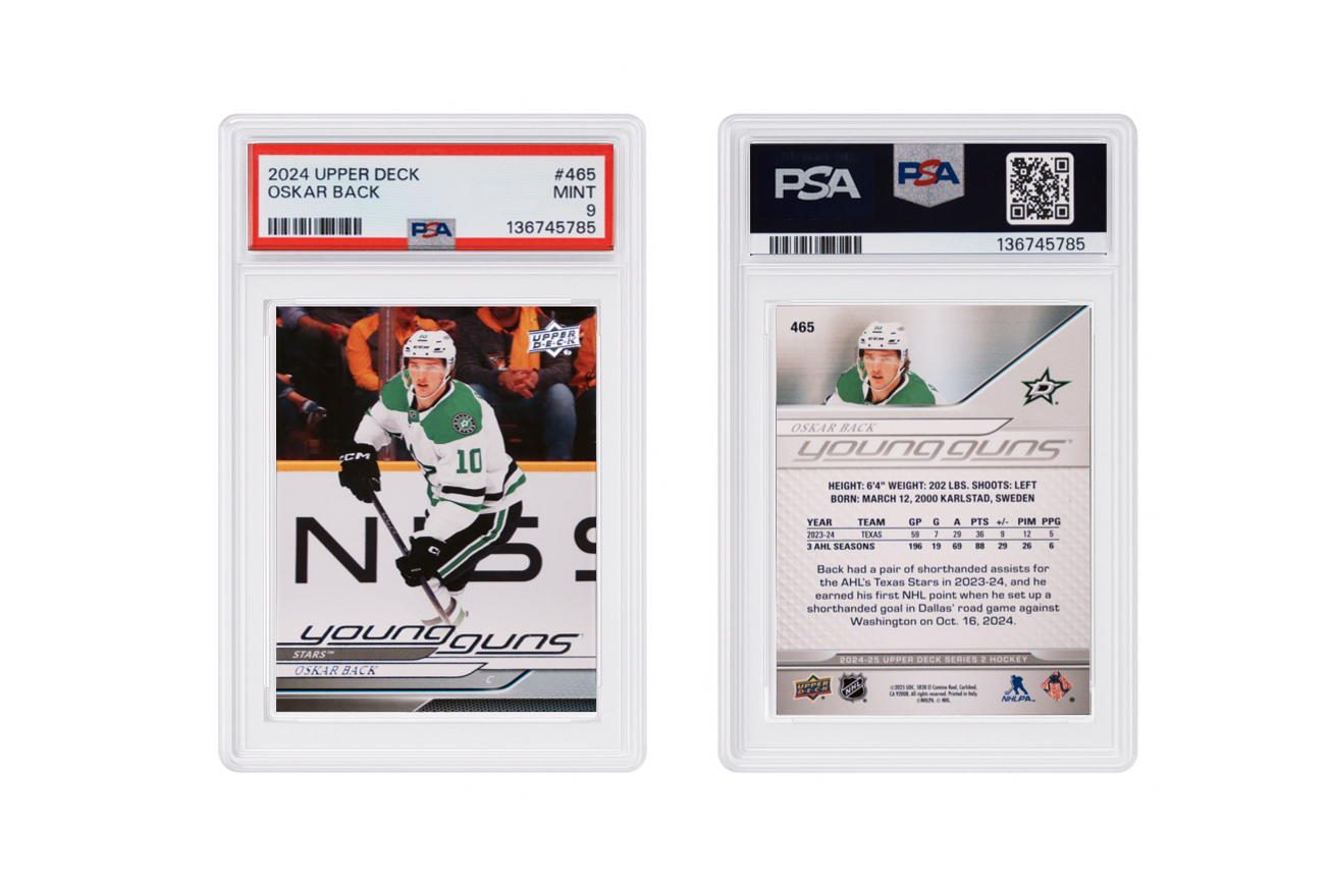 2024 Upper Deck Oskar Back Young Guns PSA 9