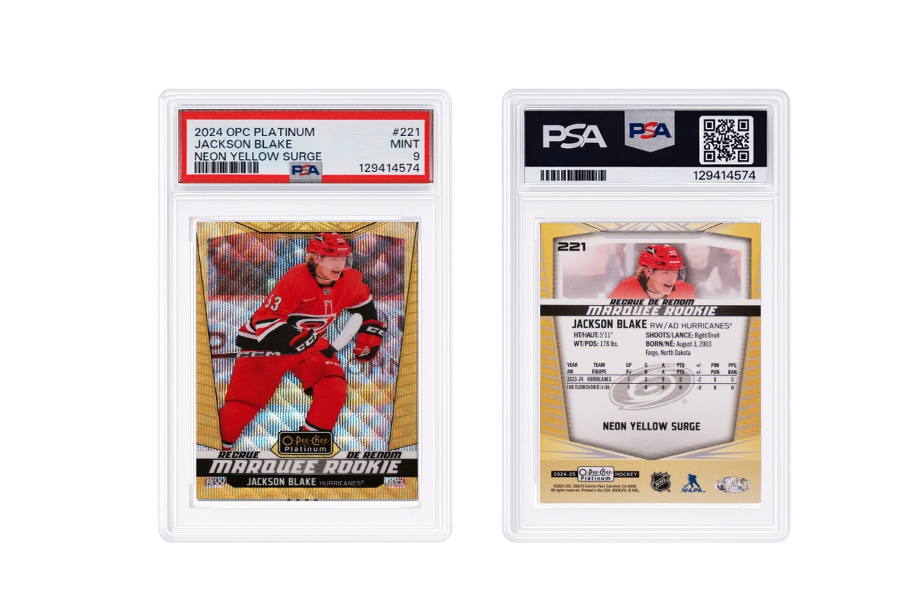 2024 OPC Platinum Jackson Blake Neon Yellow Surge Marquee Rookie
