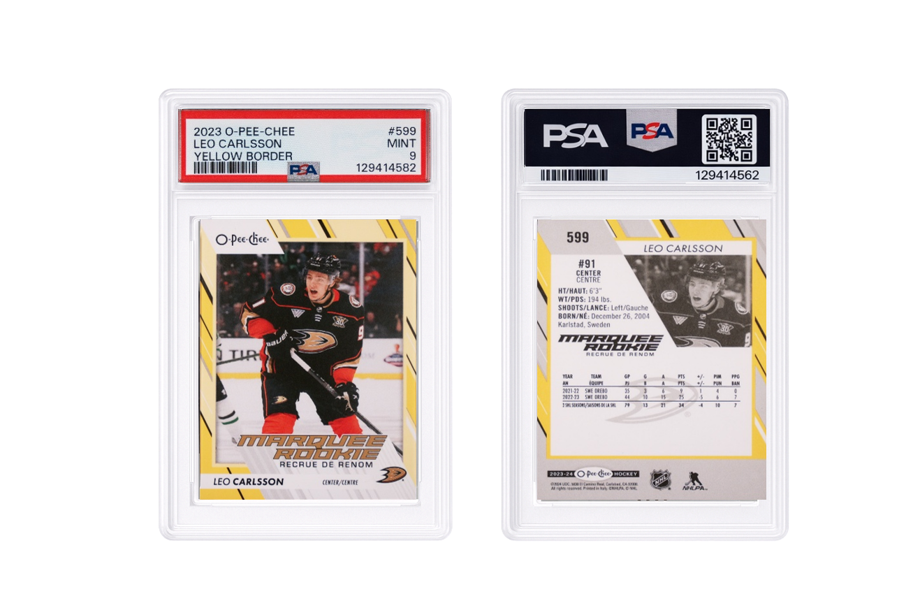 2023 O-Pee-Chee Leo Carlsson Yellow Border Marquee Rookie