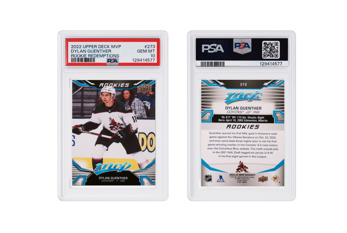 2022 Upper Deck MVP Dylan Guenther Rookie Redemptions