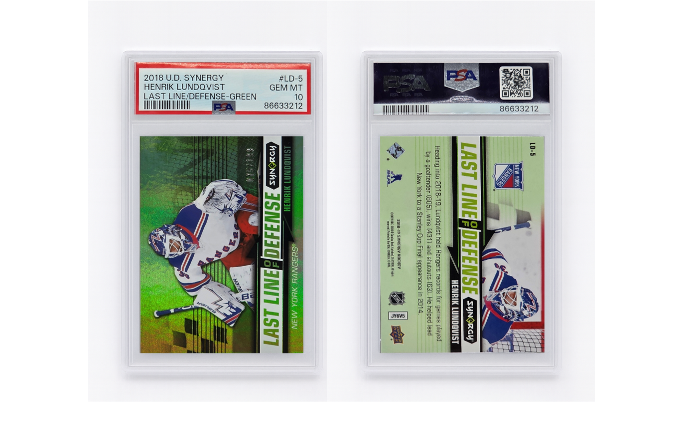 2018 U.D. Synergy Henrik Lundqvist Last Line/Defense Green /199
