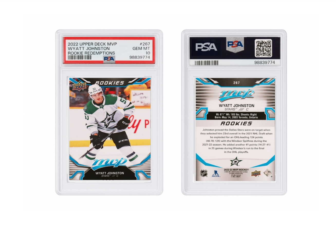 2022 Upper Deck MVP Wyatt Johnston Rookie Redemptions