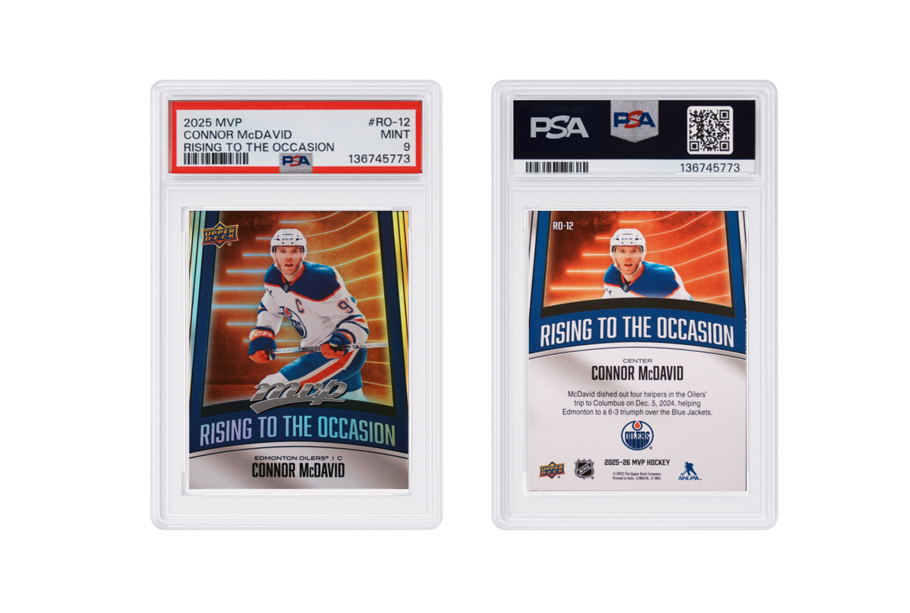 2025 MVP Connor McDavid Rising to the Occasion PSA 9