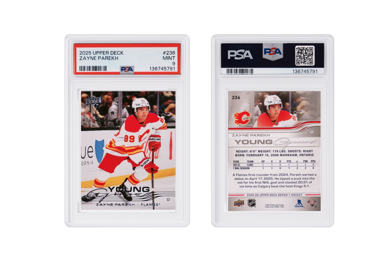 2025 Upper Deck Zayne Parekh Young Guns PSA 9
