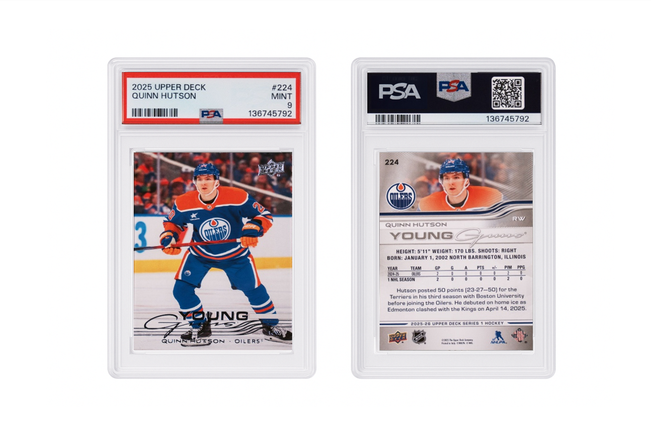 2025 Upper Deck Quinn Hutson Young Guns PSA 9