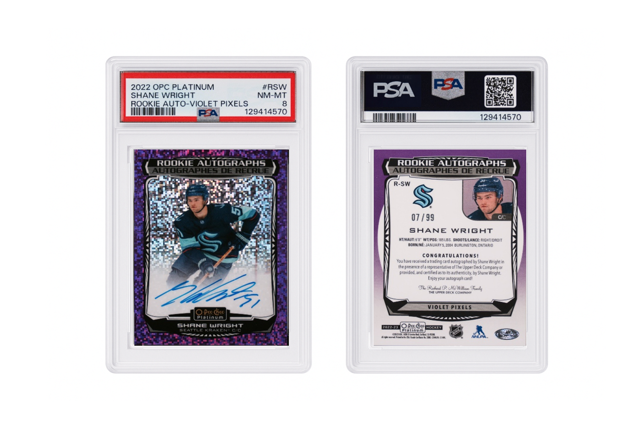 2022 OPC Platinum Shane Wright Rookie Auto - Violet Pixels